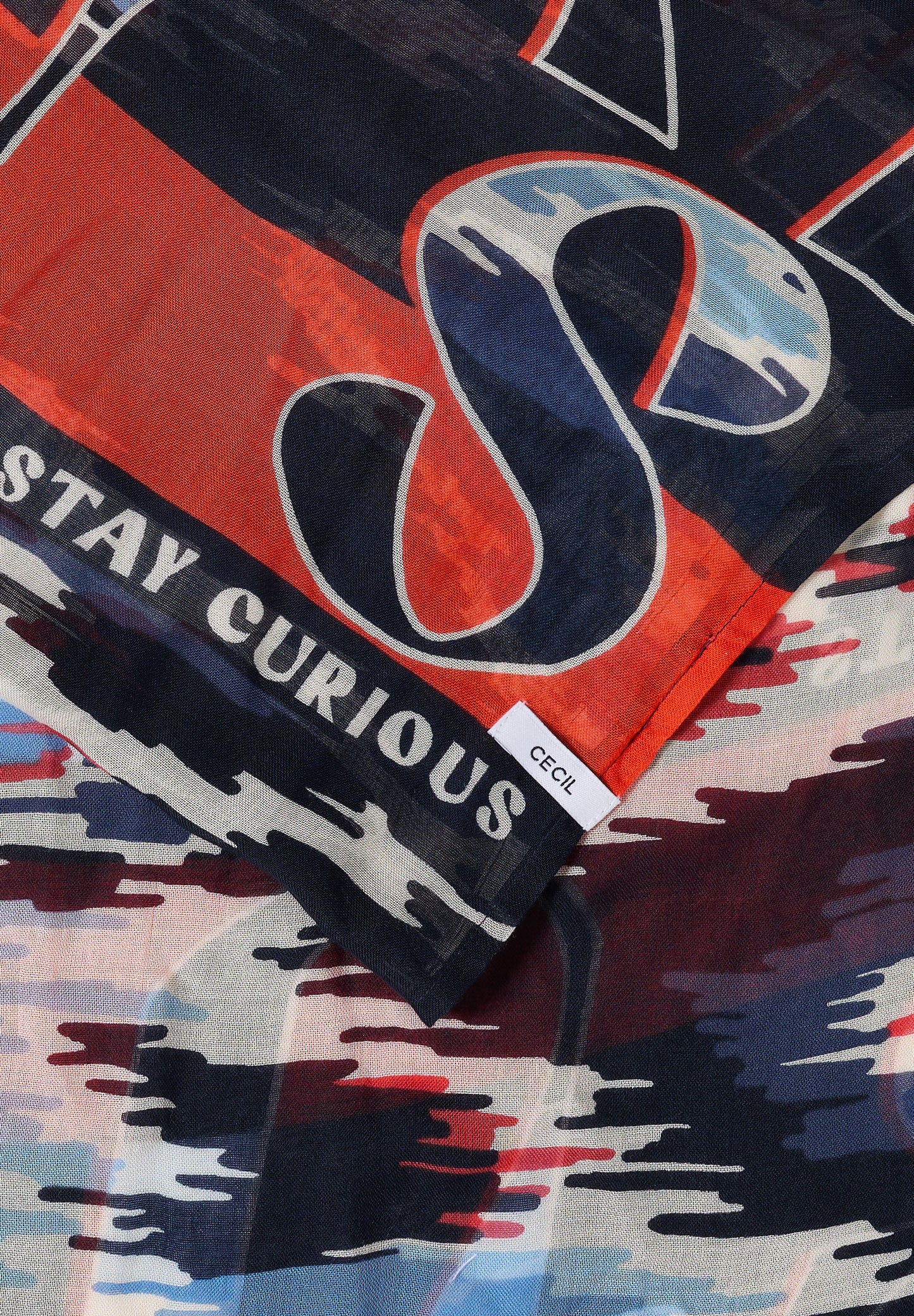 CECIL - Print Loop Schal - Farbe: universal blue