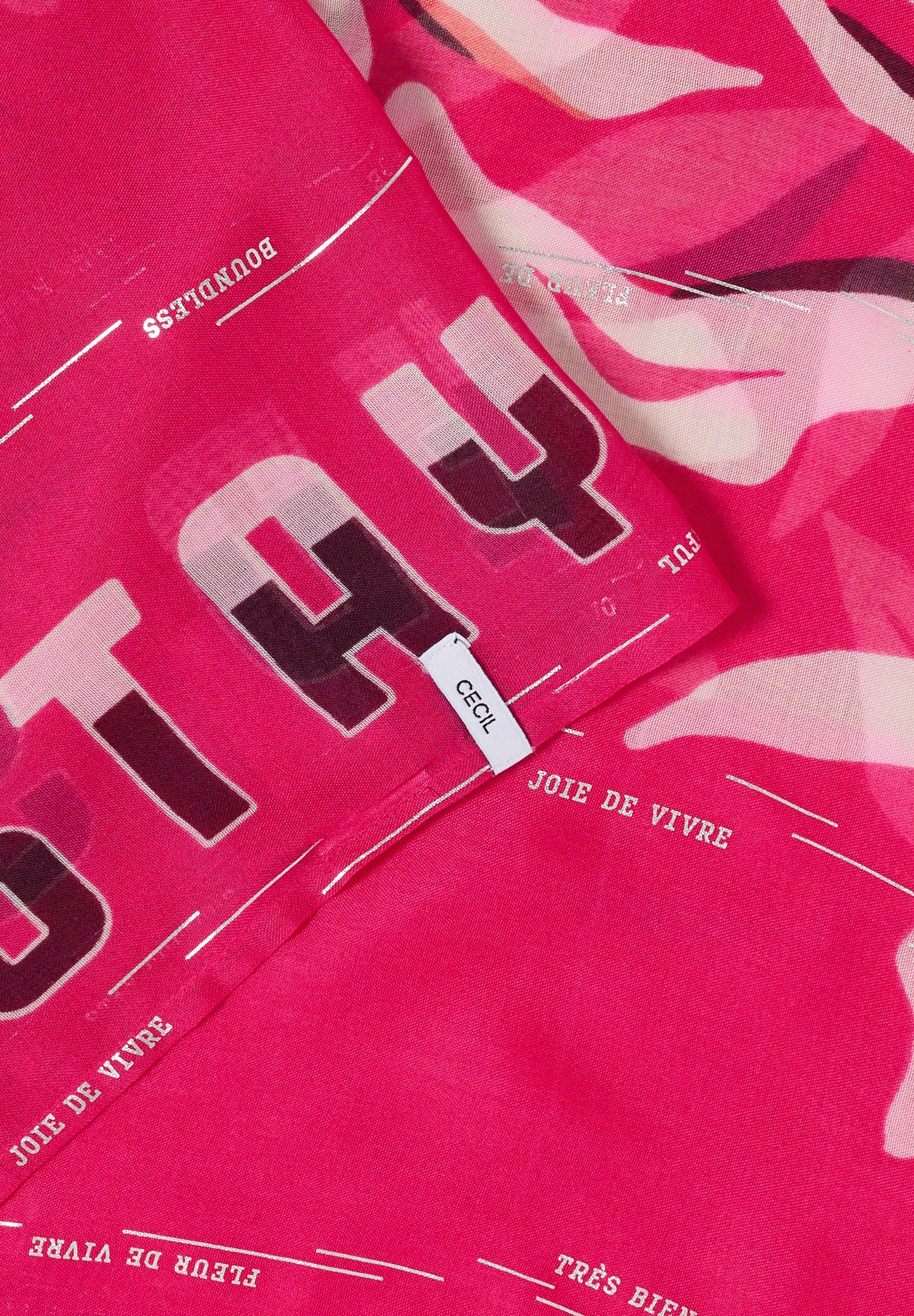 CECIL - Loop-Schal mit Mustermix - Farbe: beetroot pink