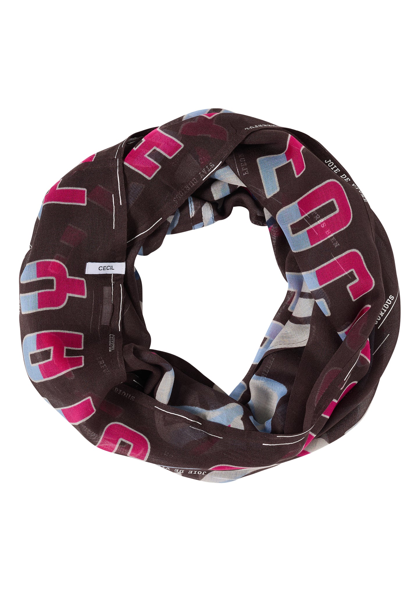 CECIL - Loop-Schal mit Mustermix - Farbe: macchiato brown