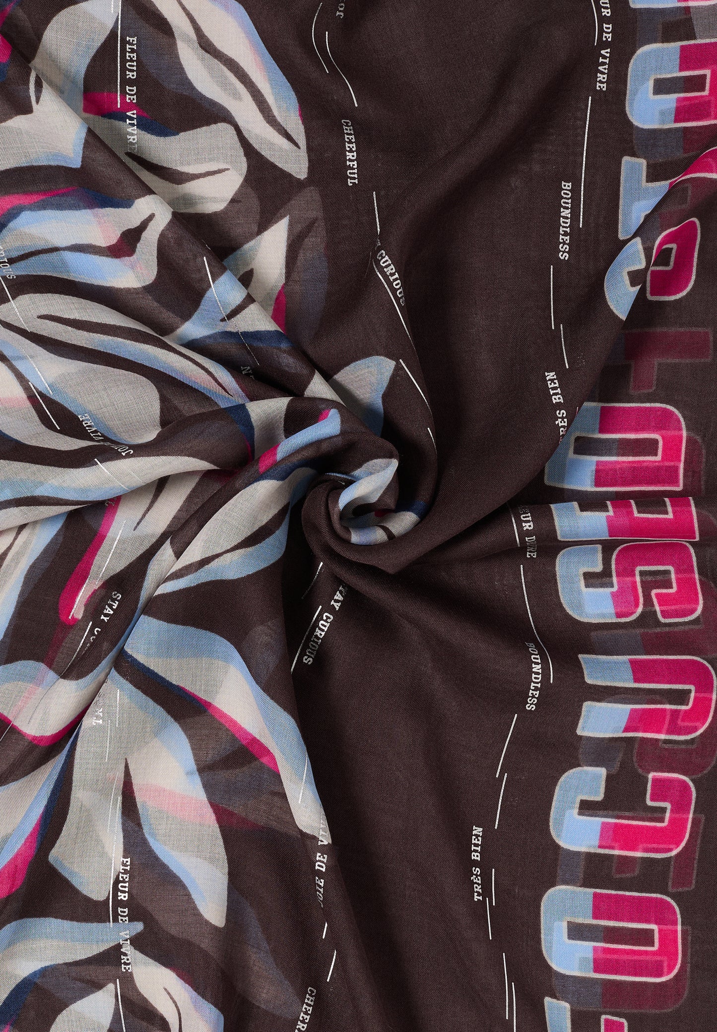 CECIL - Loop-Schal mit Mustermix - Farbe: macchiato brown