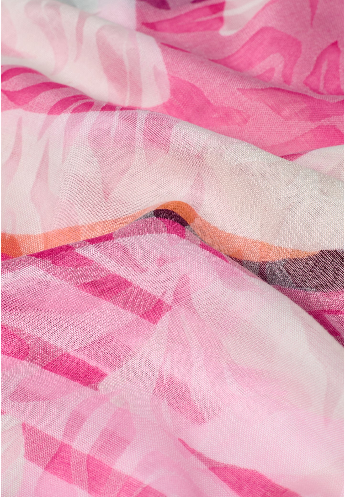 CECIL - Tuch mit floraler Ausbrenner-Optik - Farbe: beetroot pink