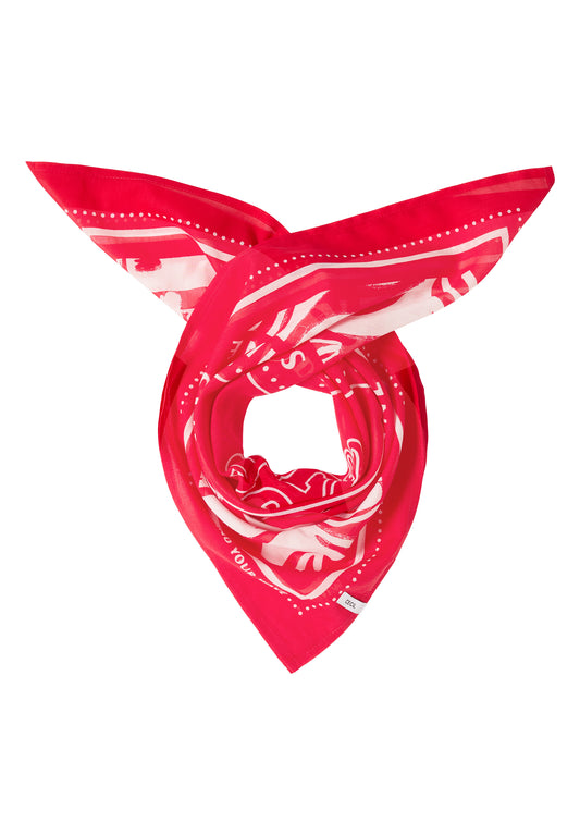 CECIL - Bandana mit Print und Wording - Farbe: glazed apple red