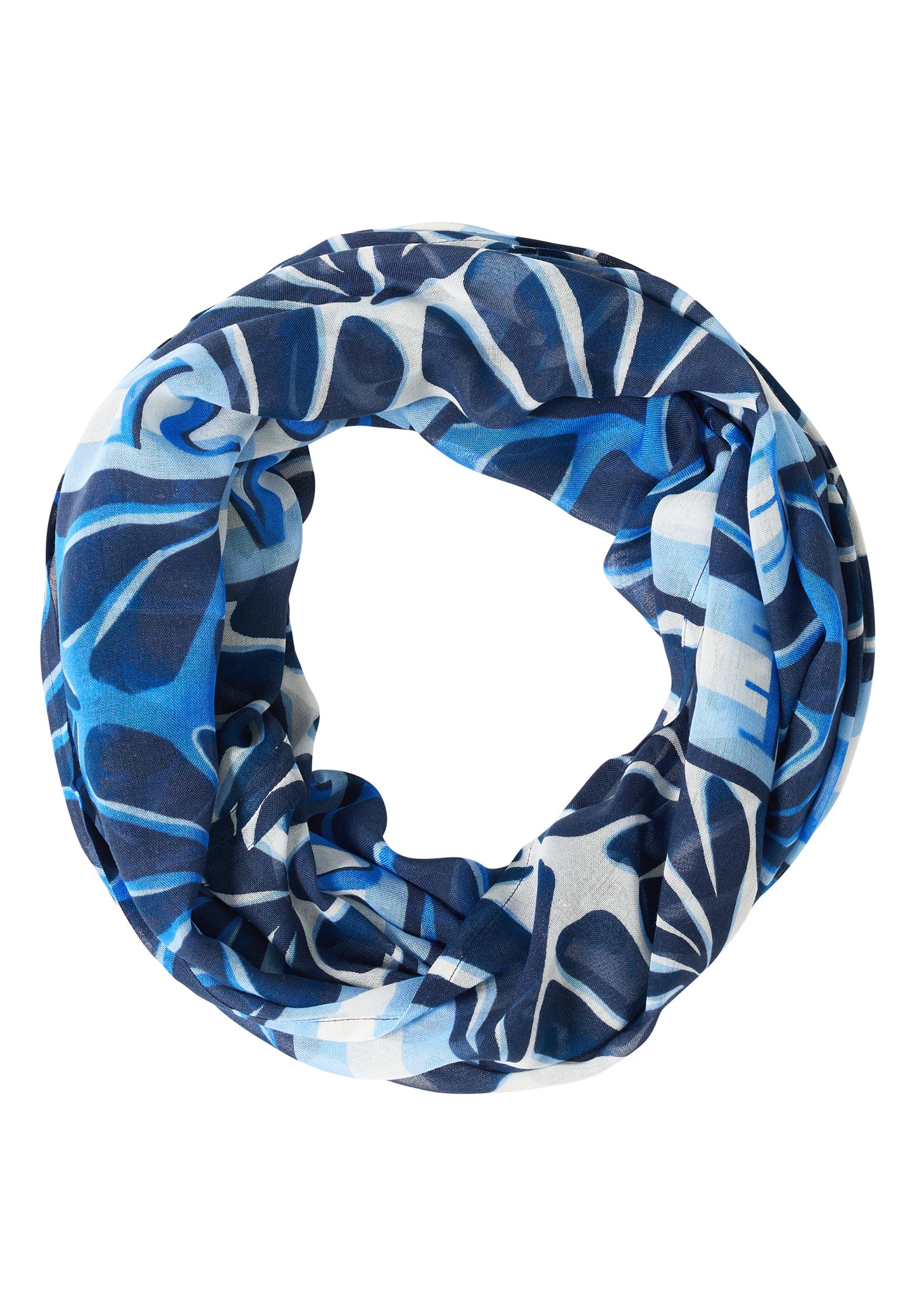 CECIL - Loop Schal mit grafischem Muster - Farbe: universal blue