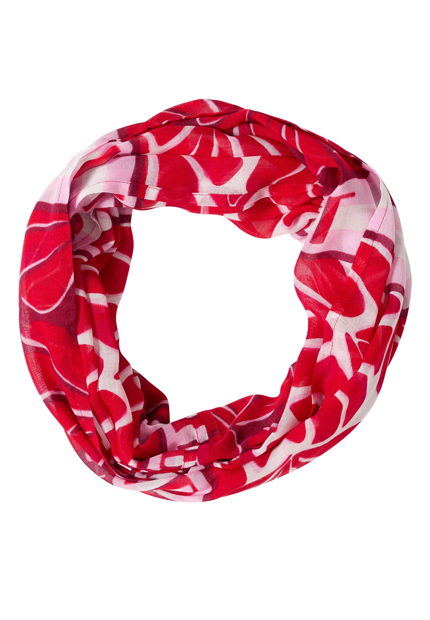 CECIL - Loop Schal mit grafischem Muster - Farbe: glazed apple red