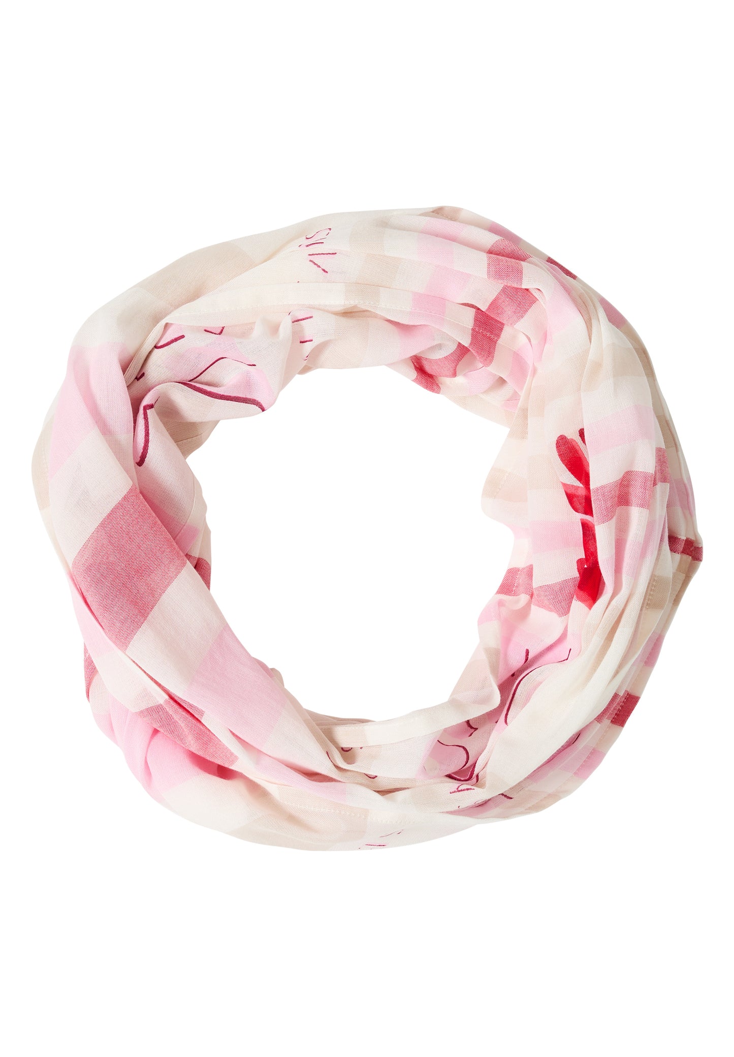 CECIL - Loop-Schal mit Streifenmuster - Farbe: vanilla white