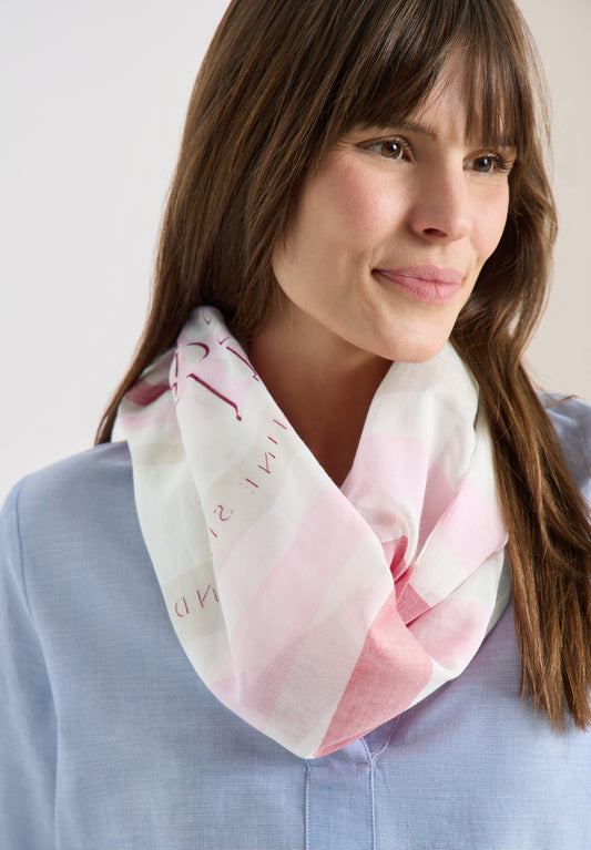 CECIL - Loop-Schal mit Streifenmuster - Farbe: vanilla white