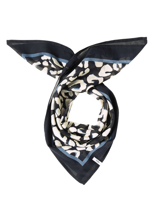 CECIL - Bandana aus Baumwolle mit Leo-Muster - Farbe: urban dark blue