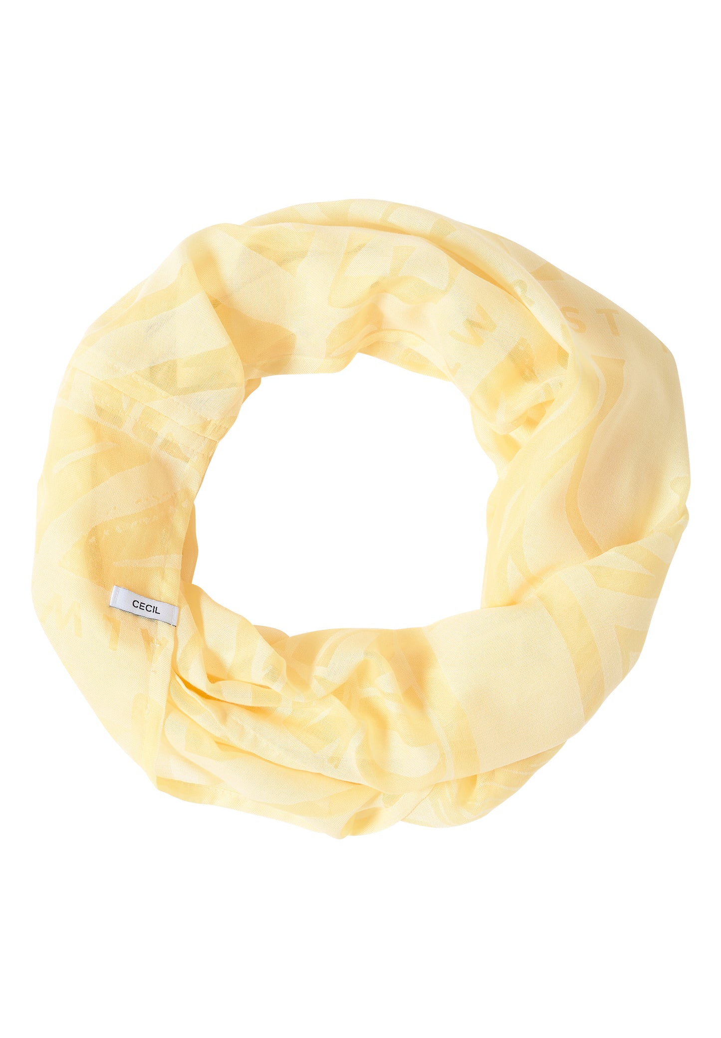 CECIL - Loop-Schal im Ausbrenner-Look - Farbe: buttermilk yellow
