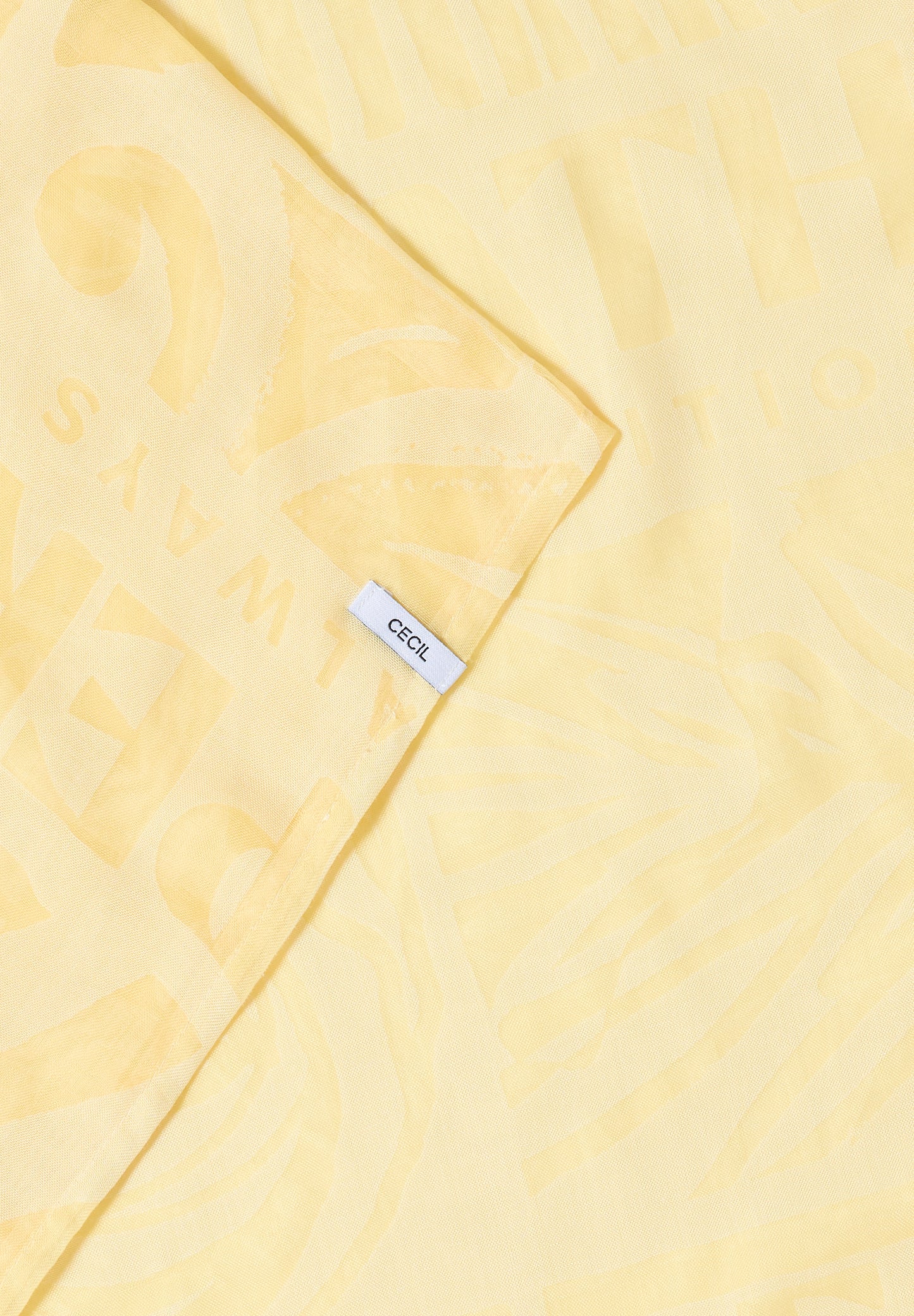CECIL - Loop-Schal im Ausbrenner-Look - Farbe: buttermilk yellow