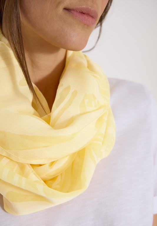 CECIL - Loop-Schal im Ausbrenner-Look - Farbe: buttermilk yellow