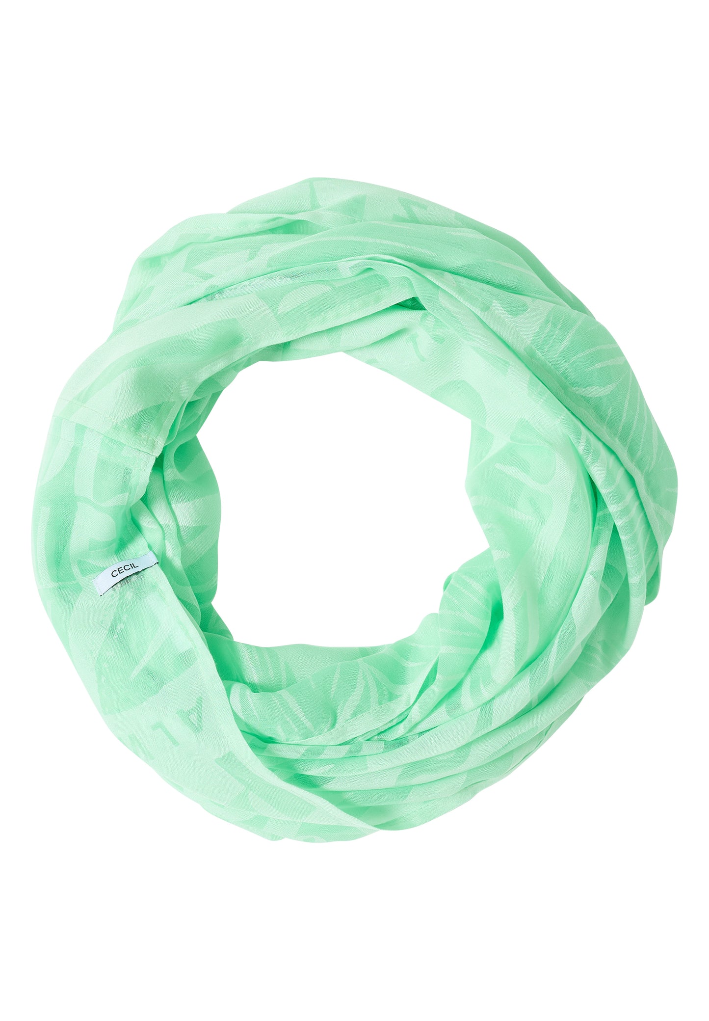 CECIL - Loop-Schal im Ausbrenner-Look - Farbe: juicy lime
