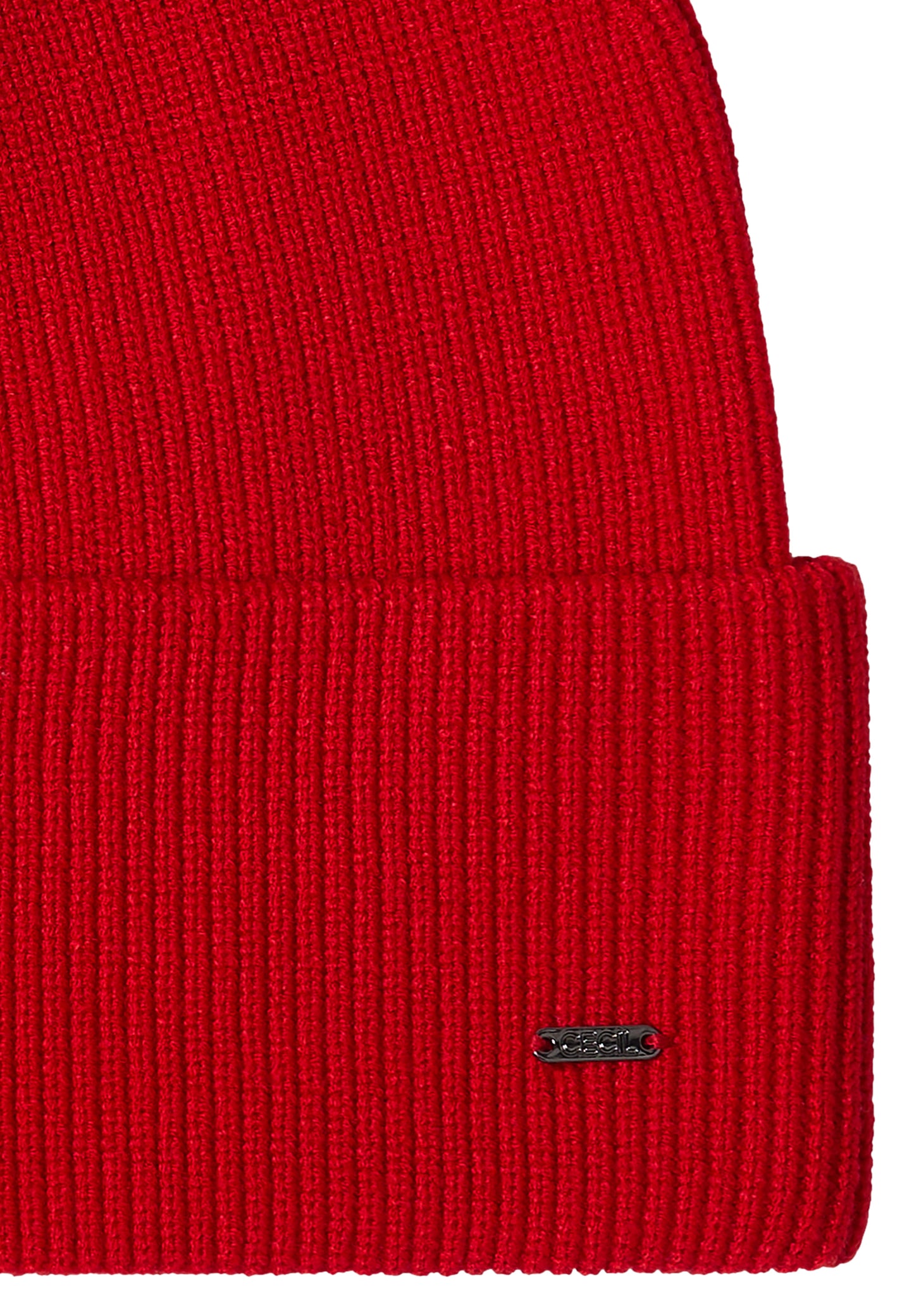 CECIL - Beanie in Unifarbe - Farbe: flame red