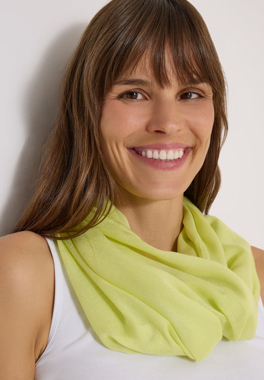 CECIL - Loop-Schal in Unifarbe - Farbe: citrin green