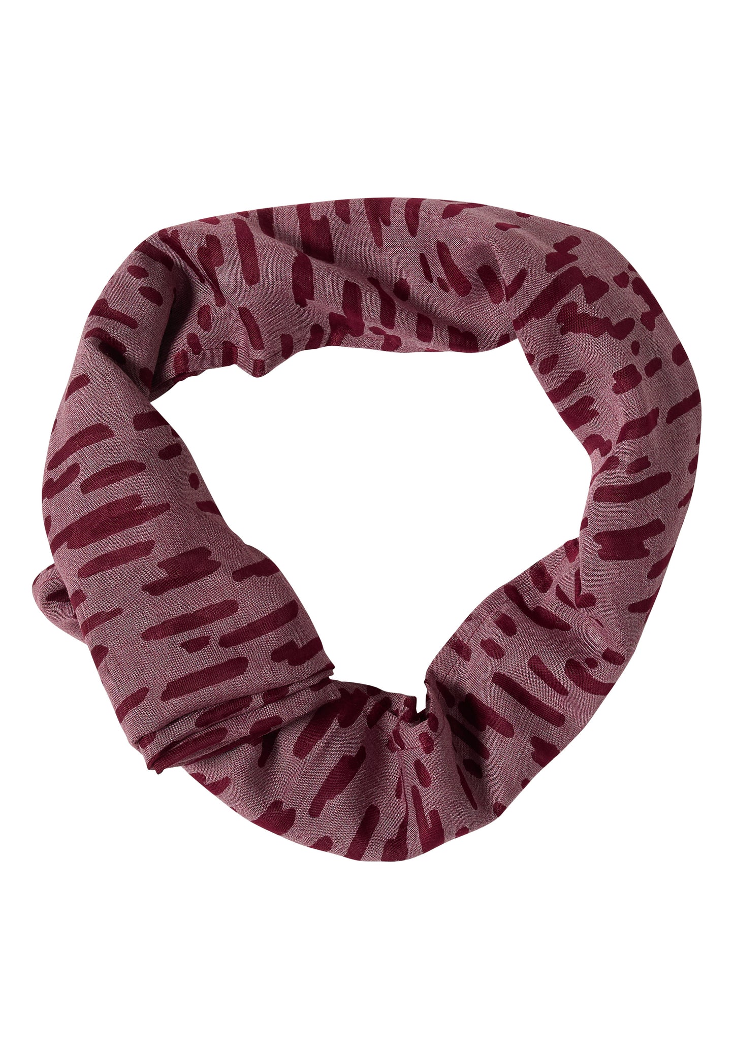 CECIL - Loop-Schal im Ausbrenner-Look - Farbe: red wine