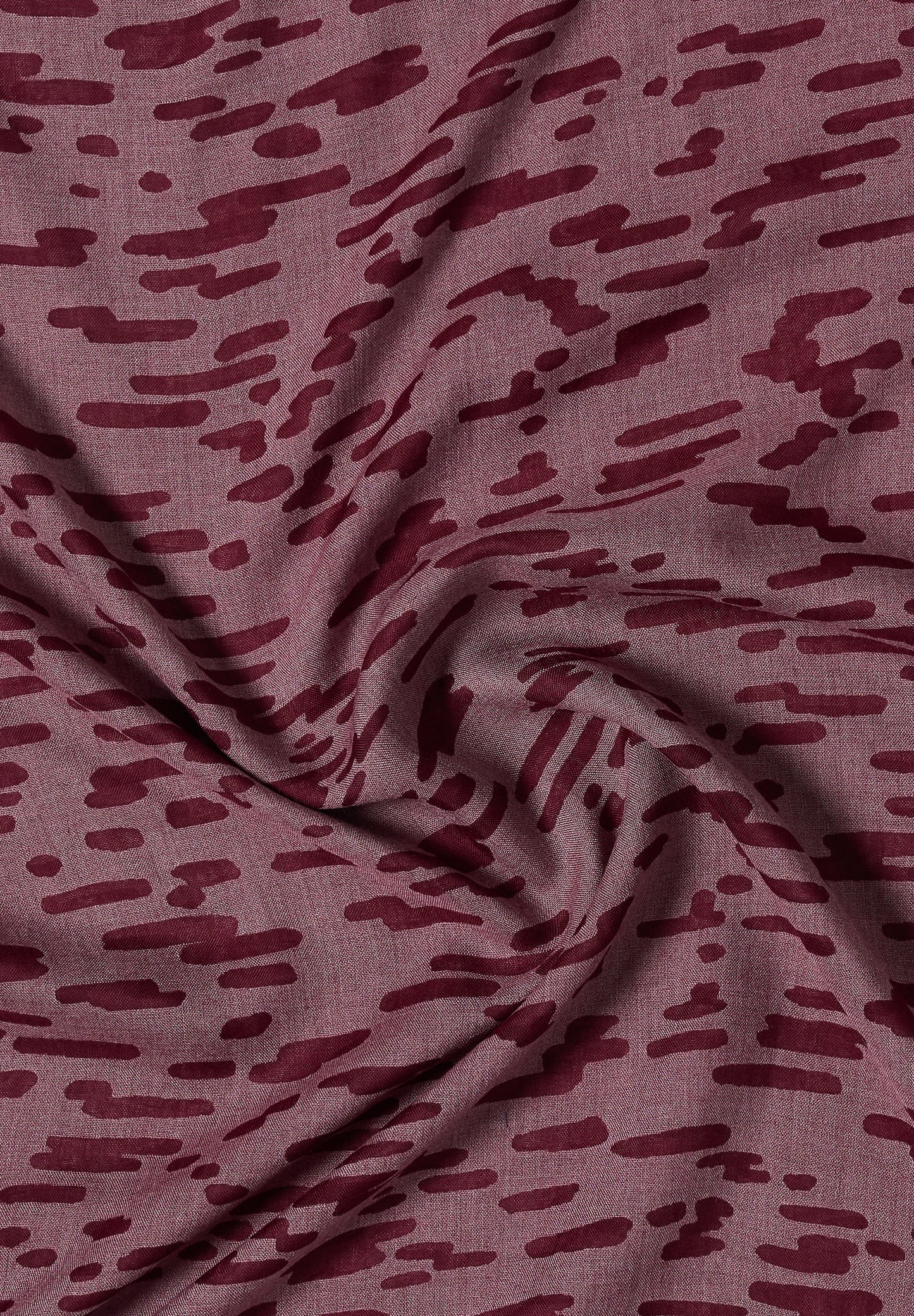 CECIL - Loop-Schal im Ausbrenner-Look - Farbe: red wine