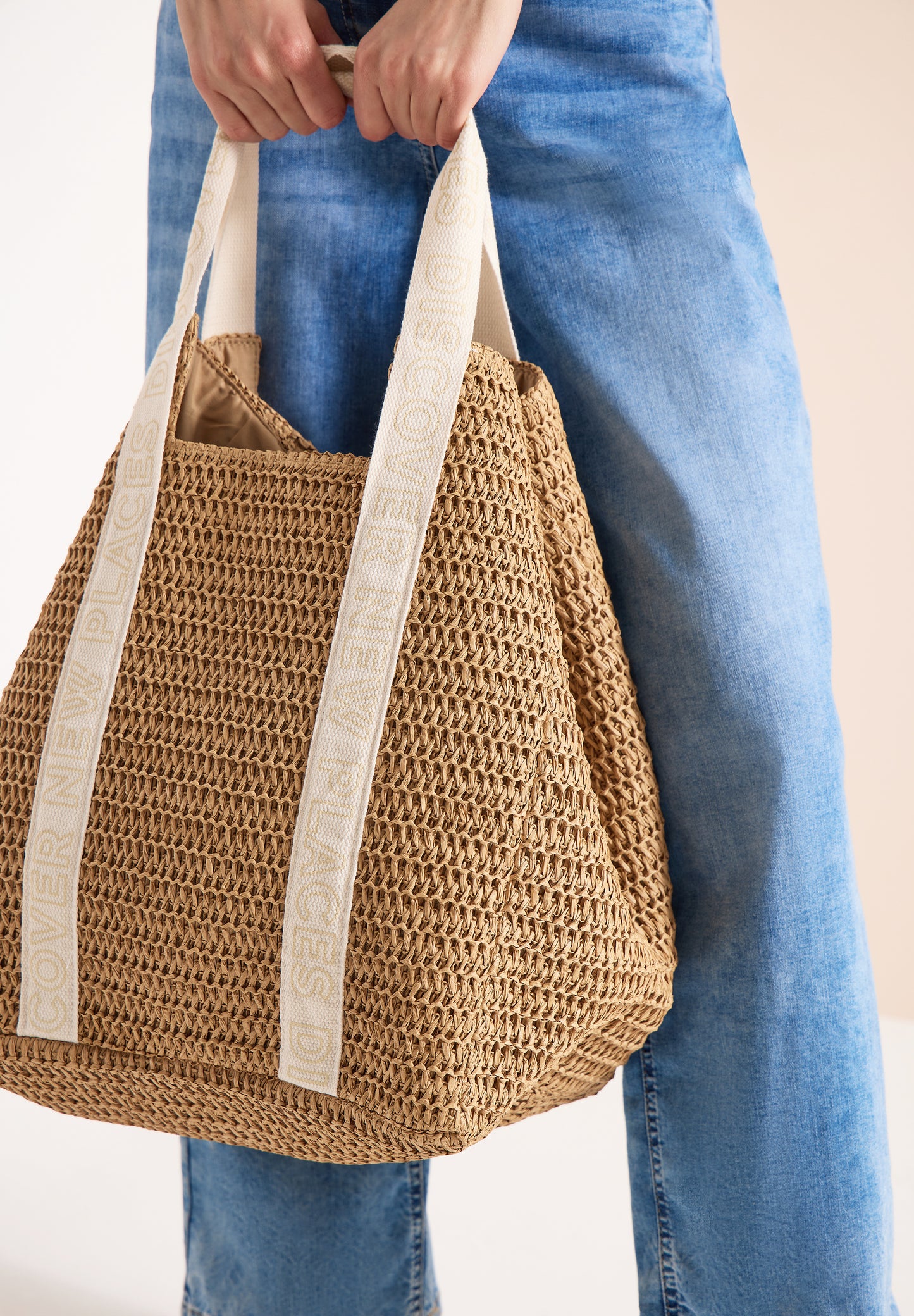 CECIL - Tasche im Crochet-Look - Farbe: dark crispy camel