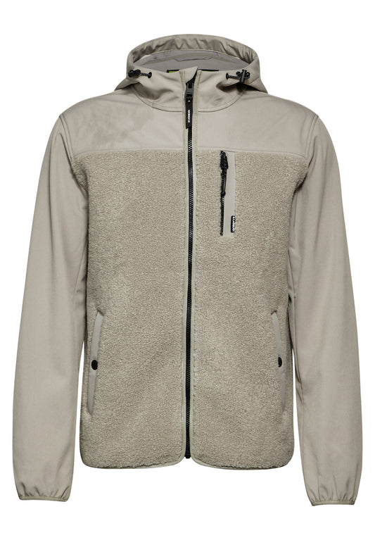 Street One MEN Softshelljacke Teddydetails - Farbe: pure beige