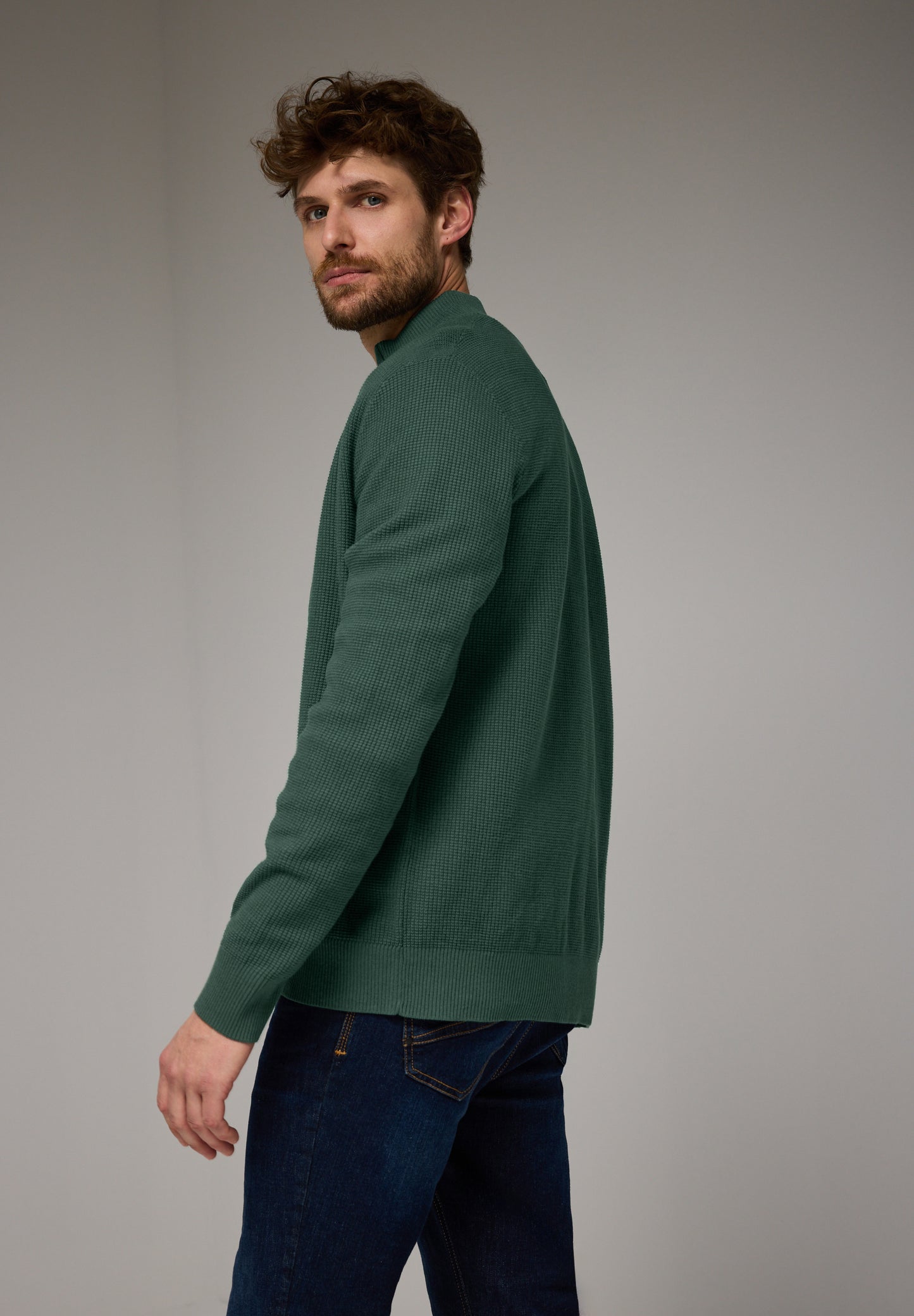 Street One MEN Strukturjacke - Farbe: mineral green