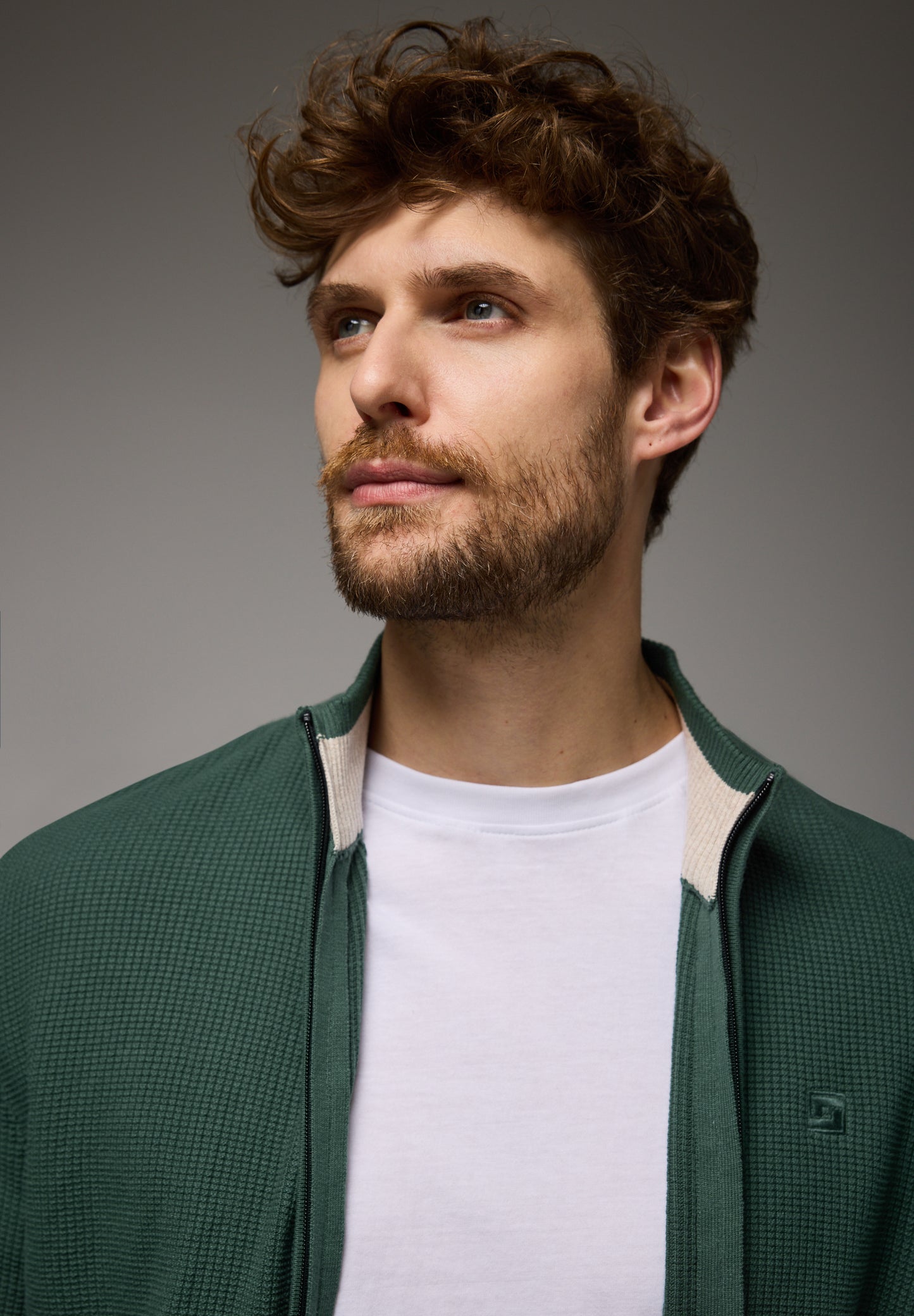 Street One MEN Strukturjacke - Farbe: mineral green
