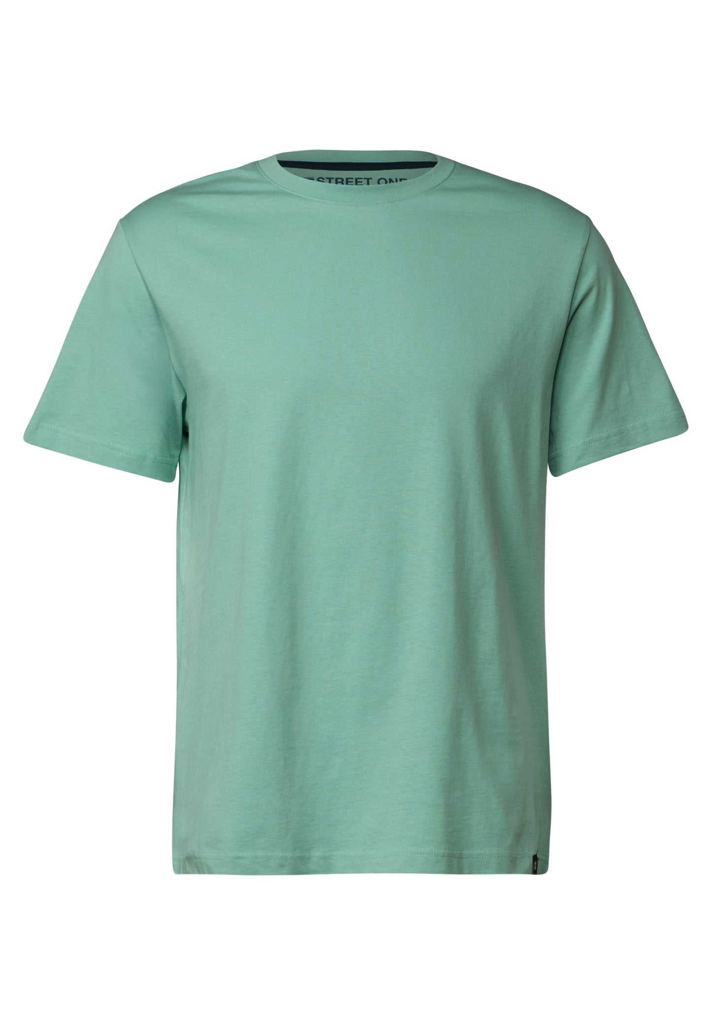 Street One MEN Basic T-Shirt in Unifarbe - Farbe: mint green