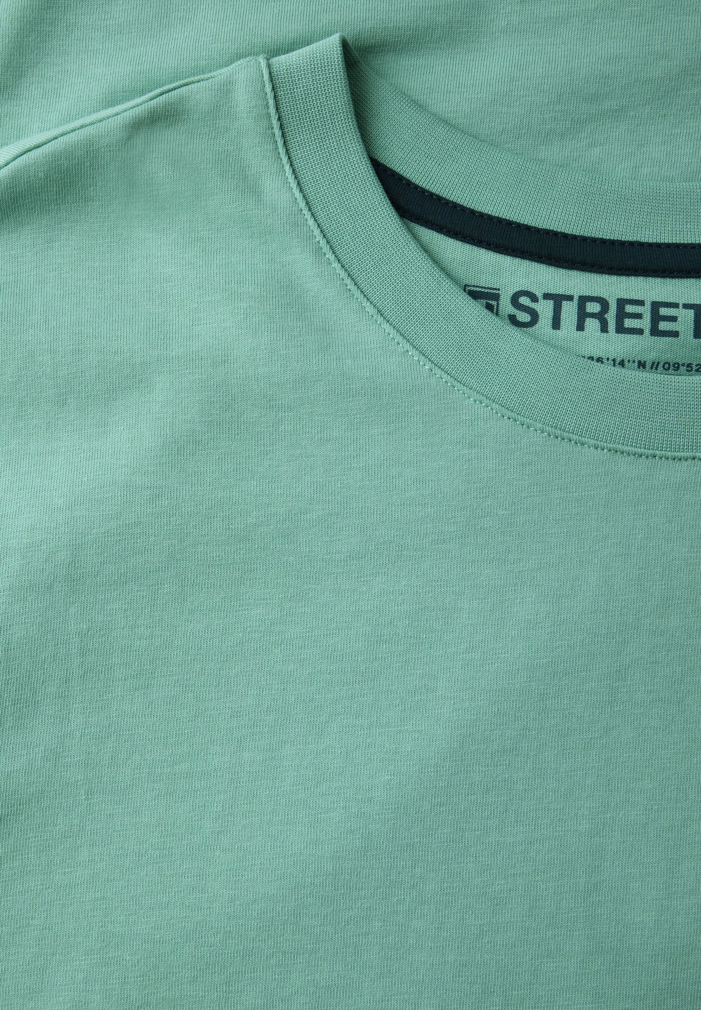 Street One MEN Basic T-Shirt in Unifarbe - Farbe: mint green