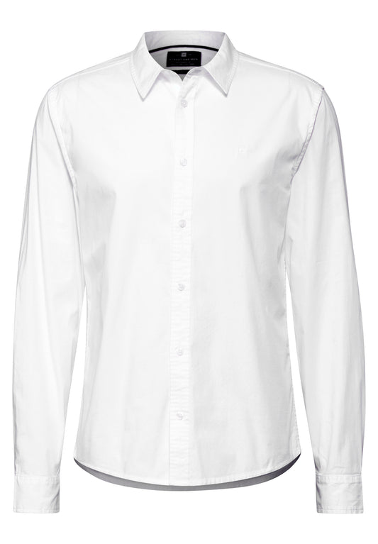 Street One MEN Popeline Stretch Hemd - Farbe: bright white