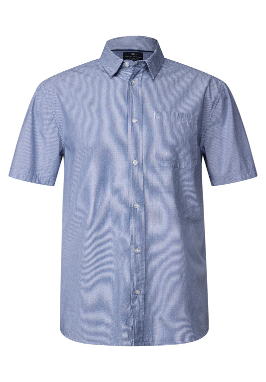 Street One MEN Baumwoll-Hemd mit Struktur - Farbe: dark ink blue