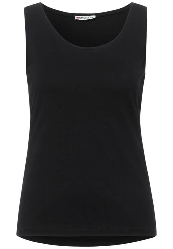 Street One Basic Top in Unifarbe - Farbe: schwarz