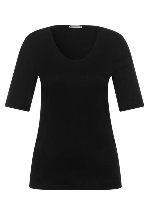 Street One Basic Kurzarmshirt - Farbe: schwarz