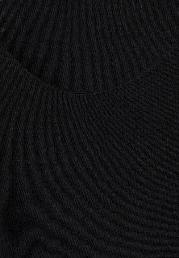 Street One Basic Kurzarmshirt - Farbe: schwarz