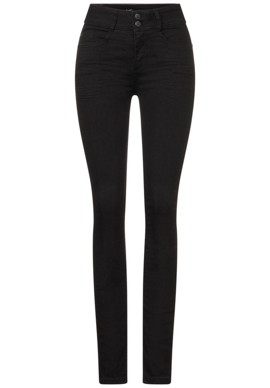 Street One - Slim Fit Damen Jeans Style YORK schwarz A376539-15111