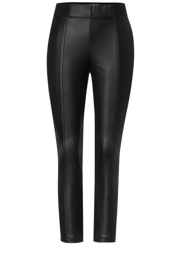 Street One - Skinny Fit Hose in PU-Optik schwarz A376701-10001