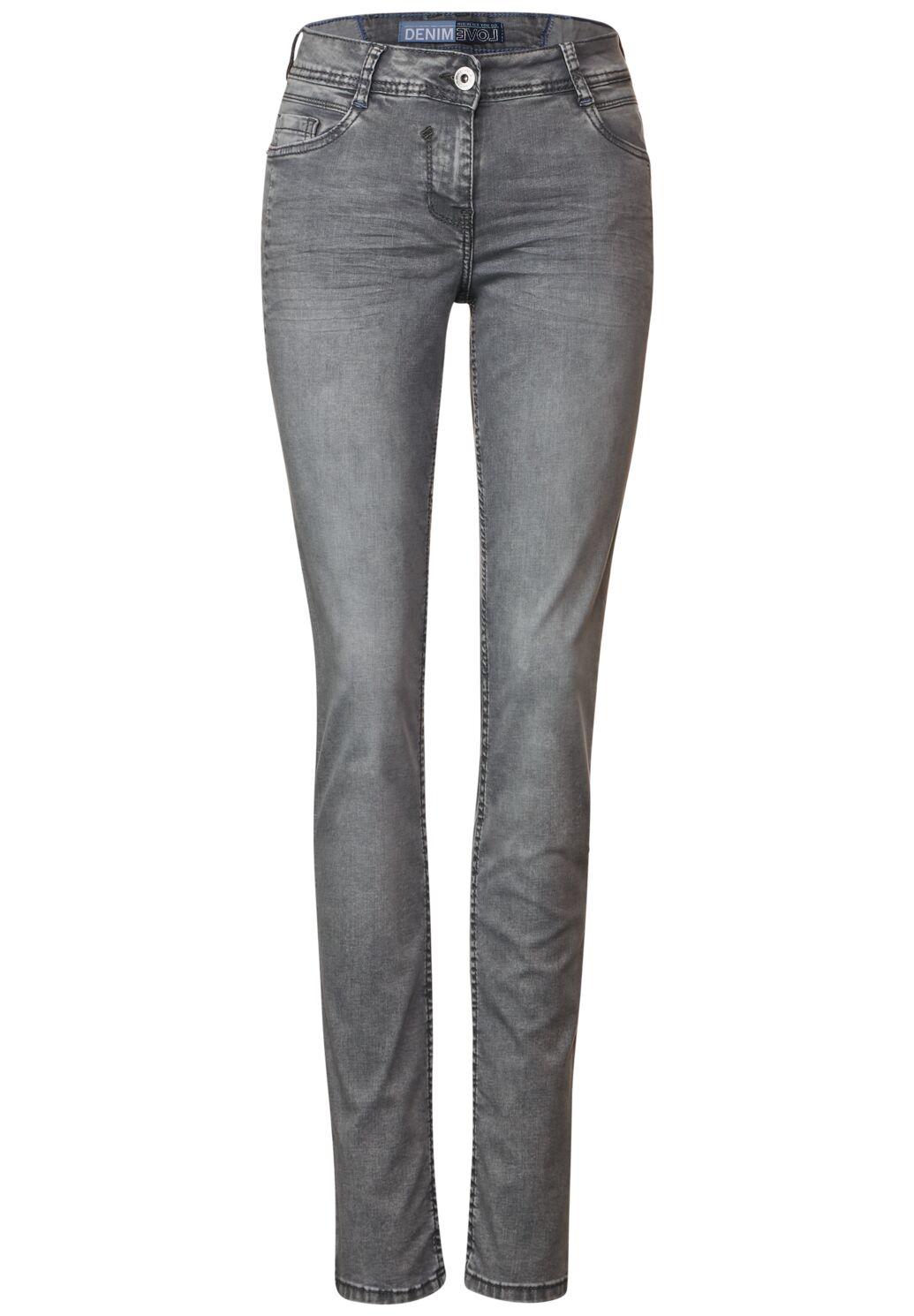 CECIL - Loose Fit Jeans Hose Style Scarlett grau B376493-10272