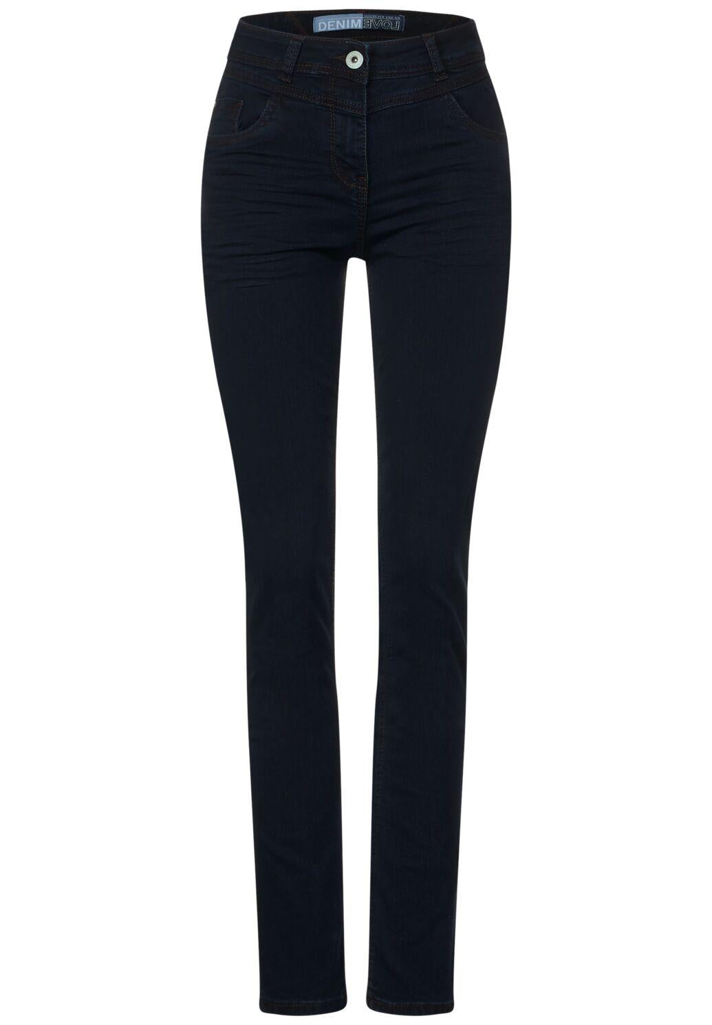 CECIL - Dunkle Jeans Hose im Style Toronto in blau schwarz B376495-14437