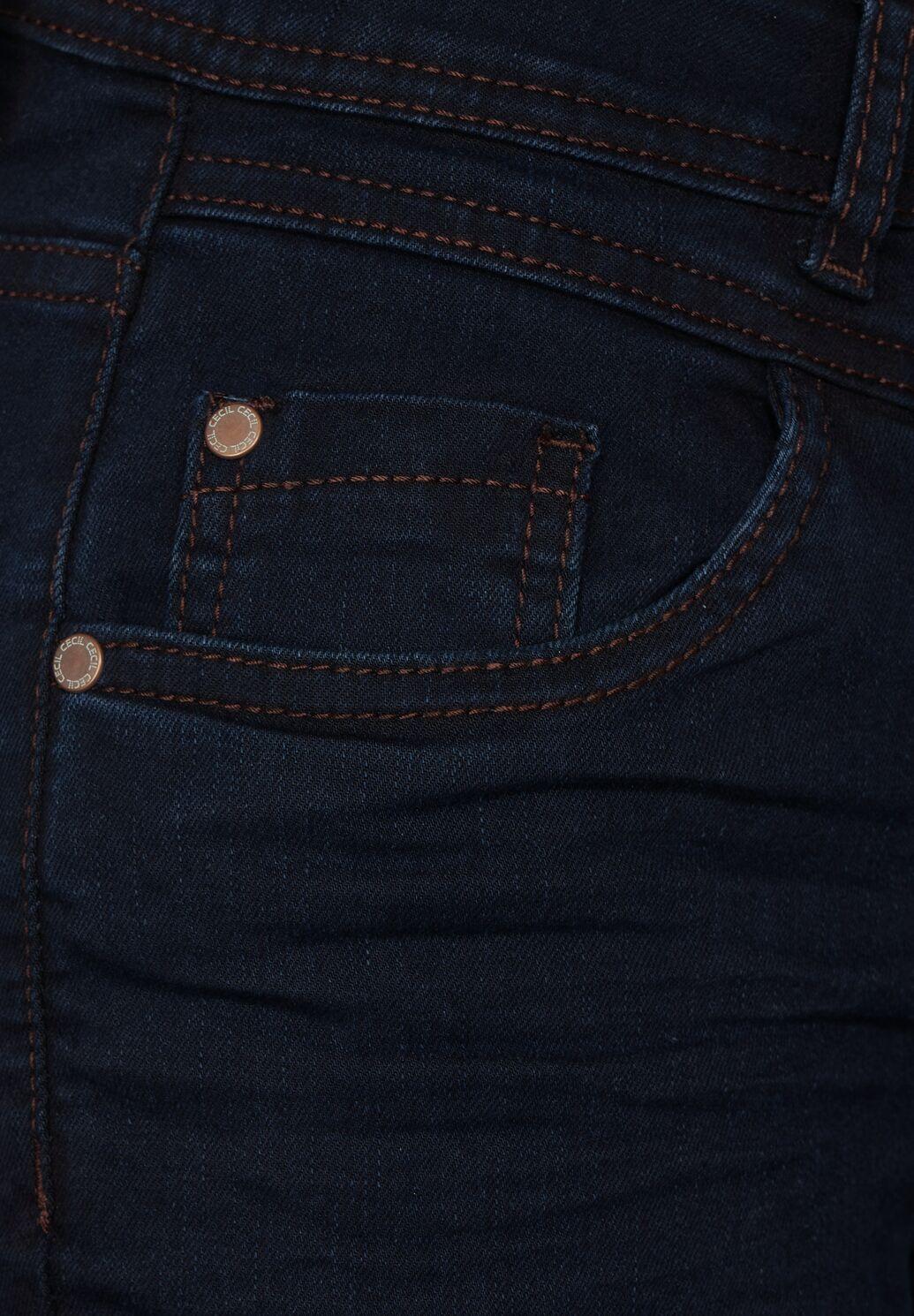 CECIL - Dunkle Jeans Hose im Style Toronto in blau schwarz B376495-14437