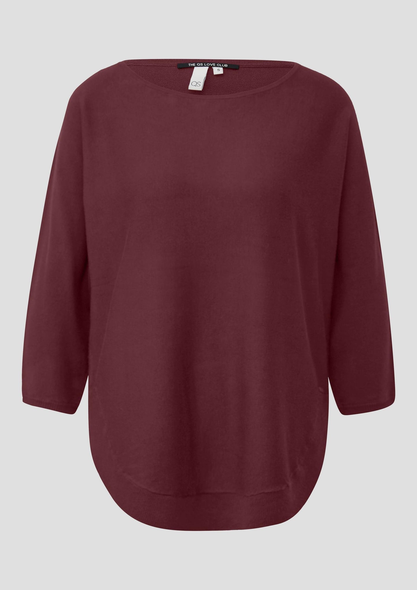 QS - Viskosemix-Pullover mit Fledermausärmeln - Farbe: Bordeaux