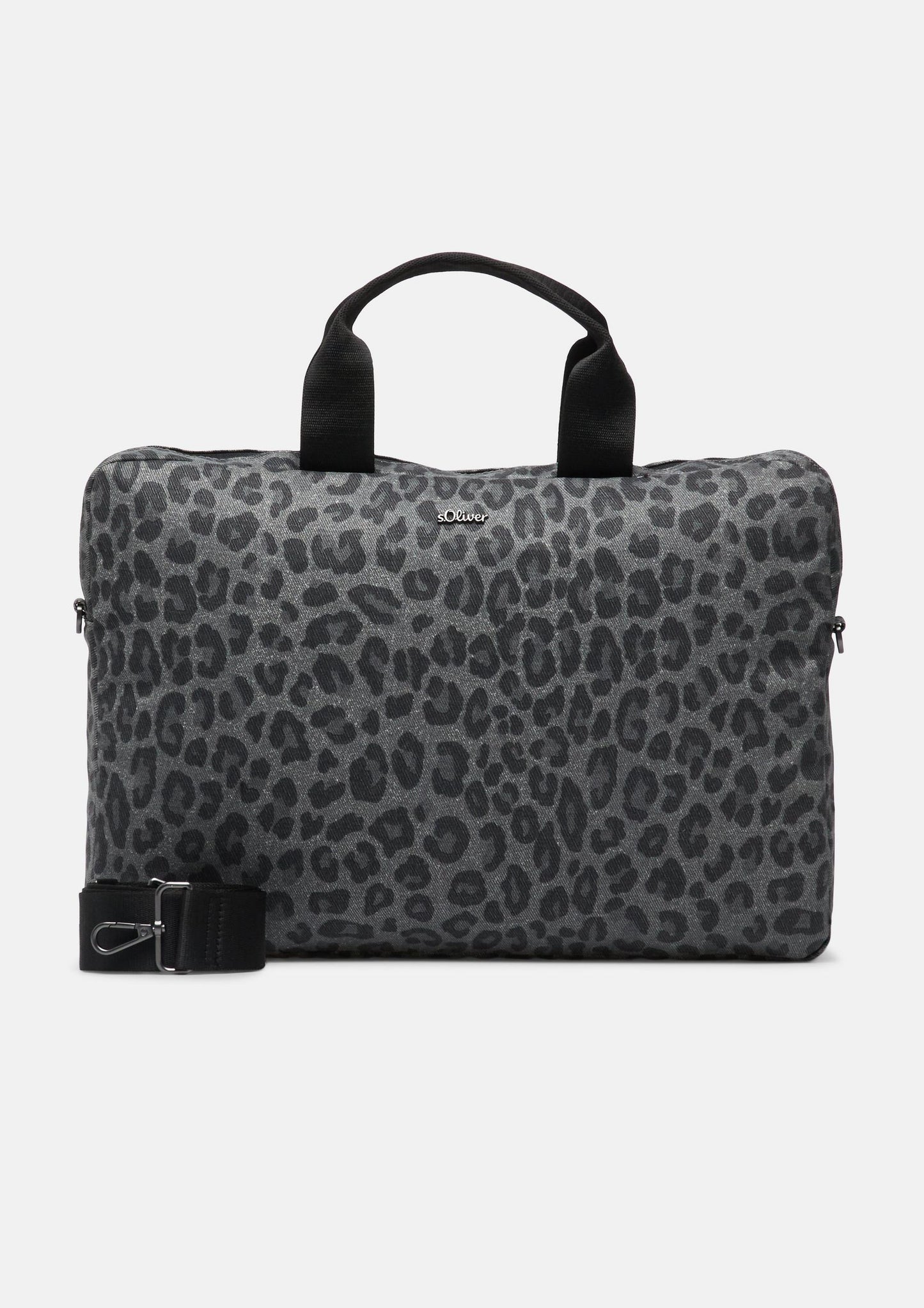 s.Oliver - Wasserabweisende Tasche mit Animal-Muster und Reißverschluss - Farbe: Dunkelgrau