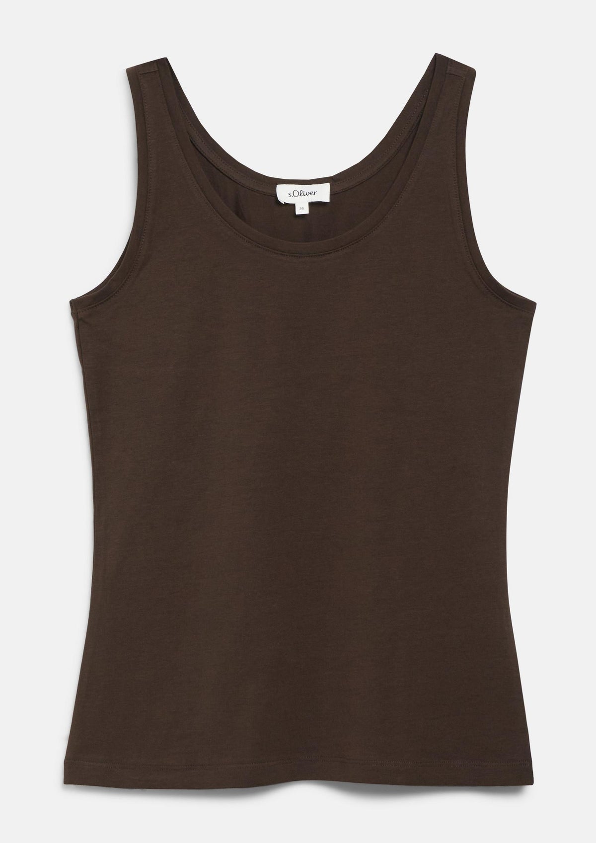 s.Oliver - Tanktop im Slim Fit - Farbe: Dunkelbraun