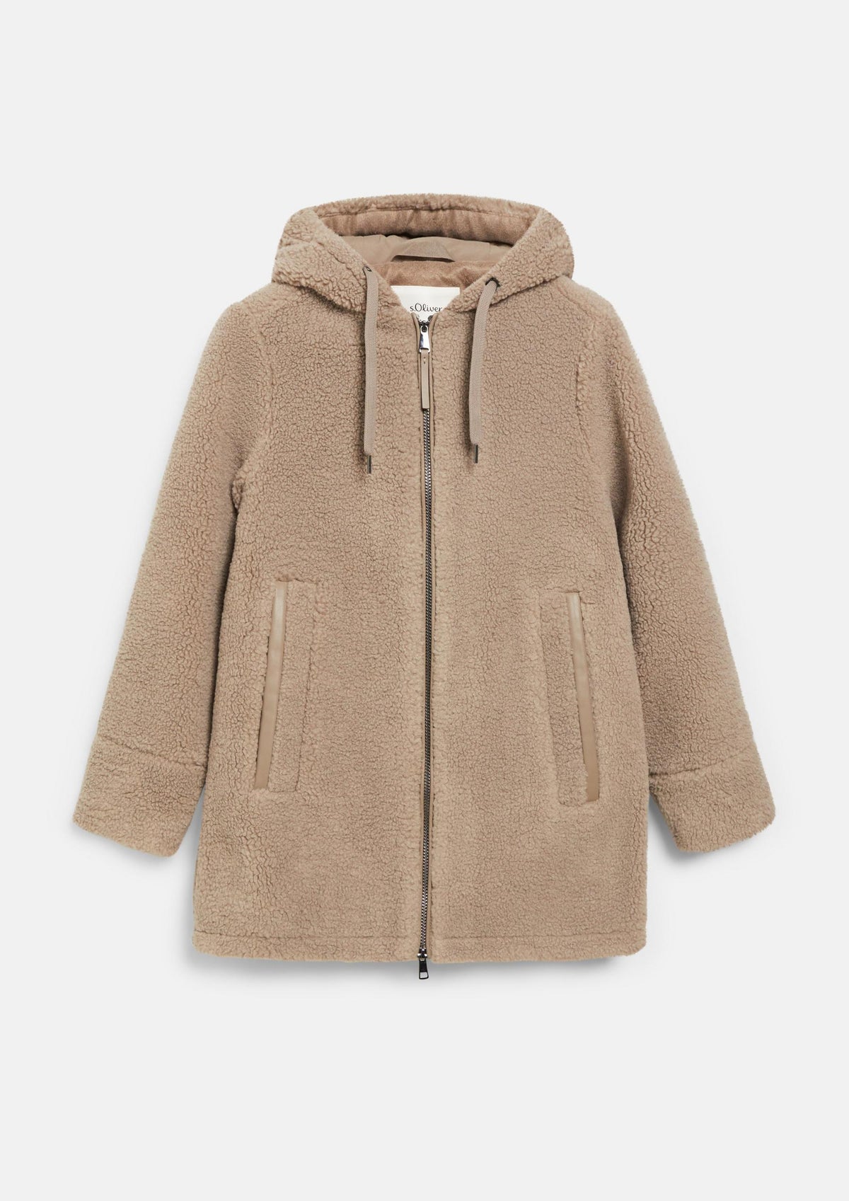 s.Oliver - Flauschige Teddyjacke - Farbe: Hellbraun