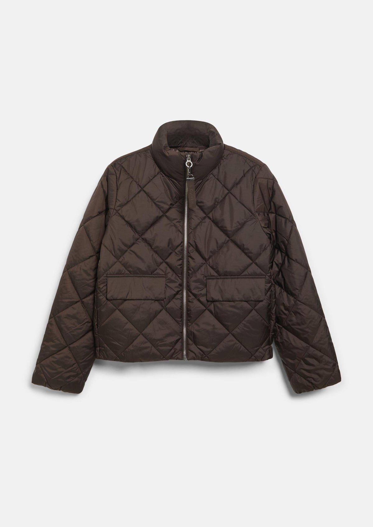 s.Oliver - Leichte Steppjacke mit Stehkragen - Farbe: Dunkelbraun
