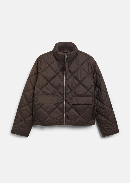 s.Oliver - Leichte Steppjacke mit Stehkragen - Farbe: Dunkelbraun