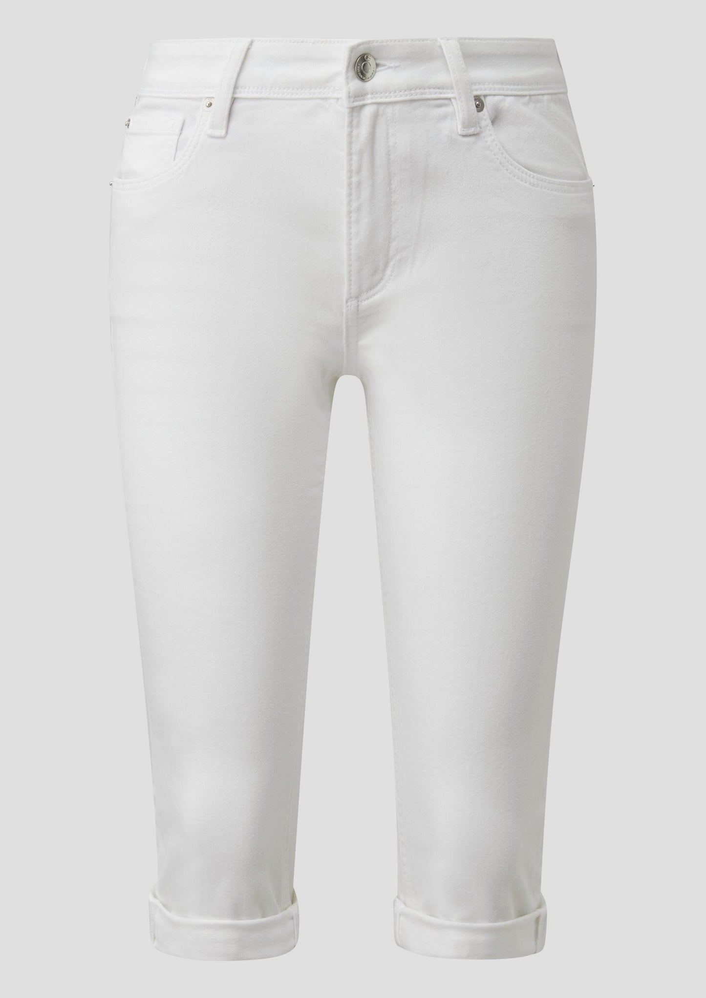 QS - Capri-Jeans Catie / Slim Fit / Mid Rise - Farbe: Weiss