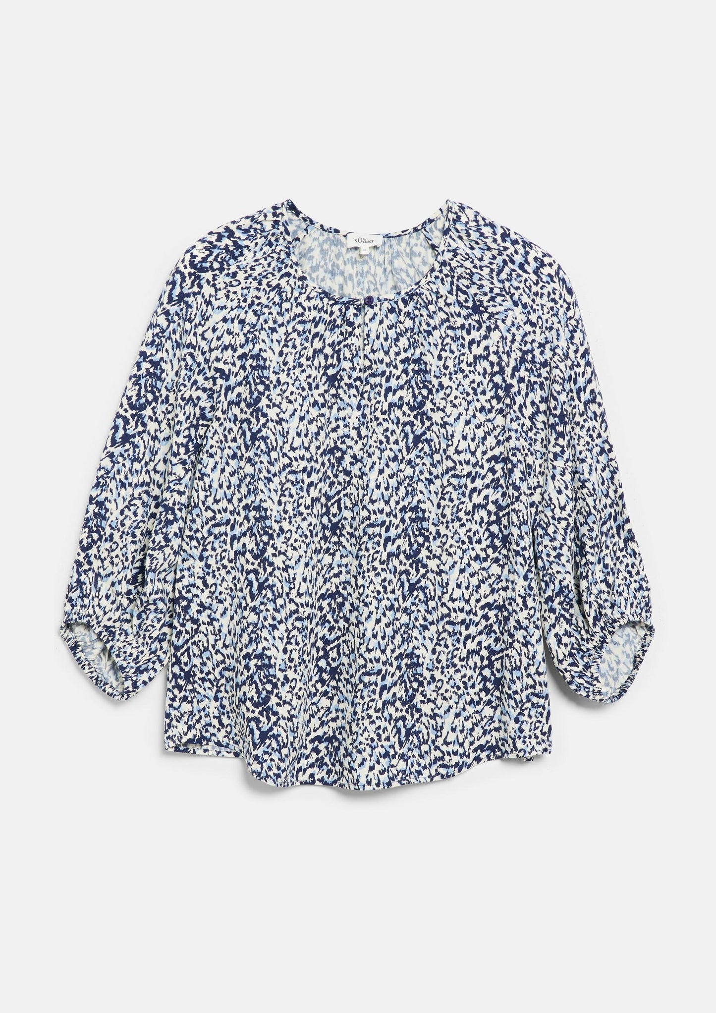 s.Oliver - Bluse im Relaxed Fit mit All-over-Print - Farbe: Dunkelblau