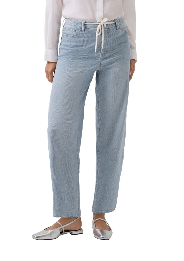 s.Oliver - Ankle Jeans / Regular Fit / High Rise / Barrel Leg / Leicht elastisch - Farbe: Blau