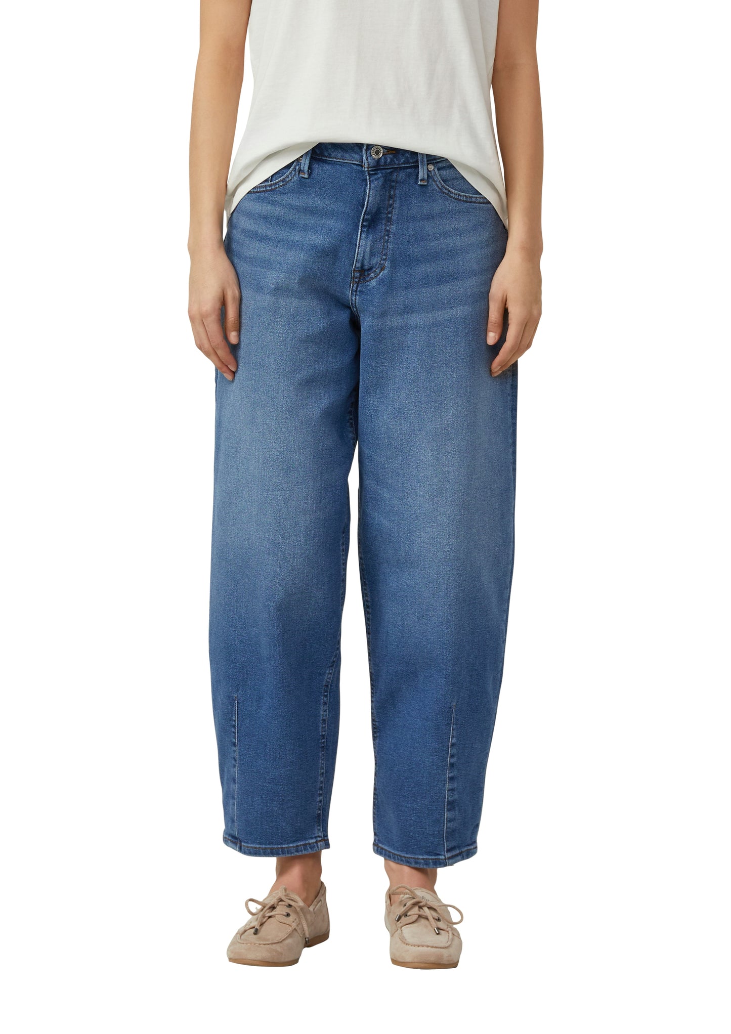 s.Oliver - Ankle-Jeans / Regular Fit / High Rise / Barrel Leg - Farbe: Blau