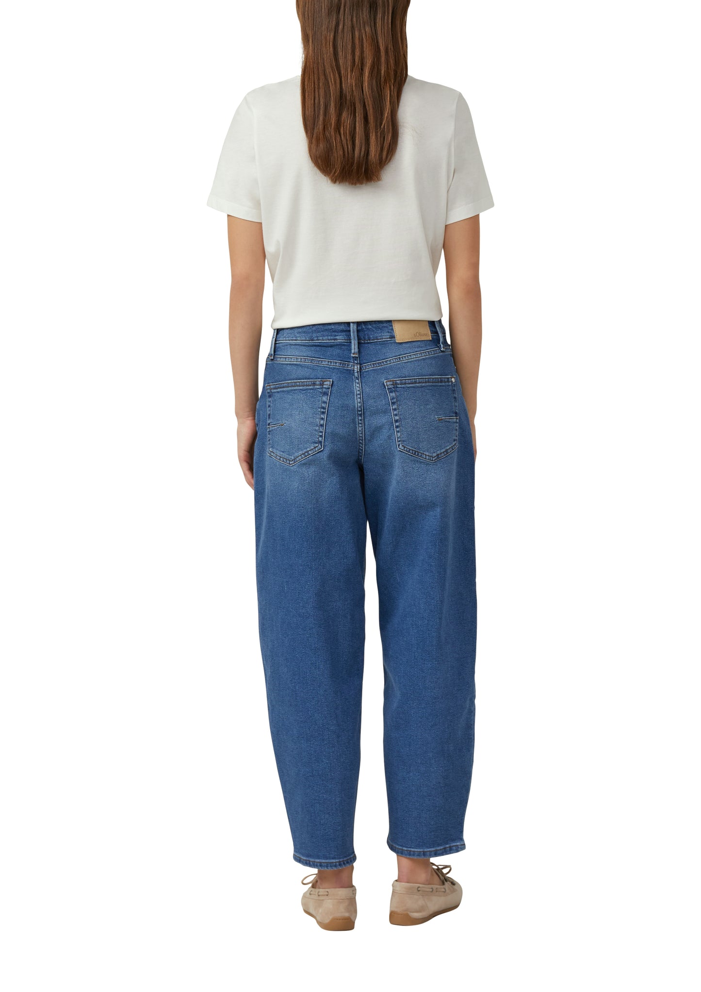 s.Oliver - Ankle-Jeans / Regular Fit / High Rise / Barrel Leg - Farbe: Blau