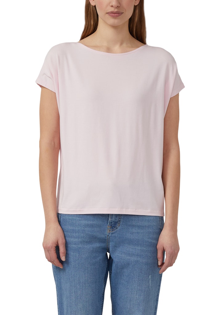 s.Oliver - Fließendes Jersey-Shirt mit überschnittenen Schultern - Farbe: Zartrosa