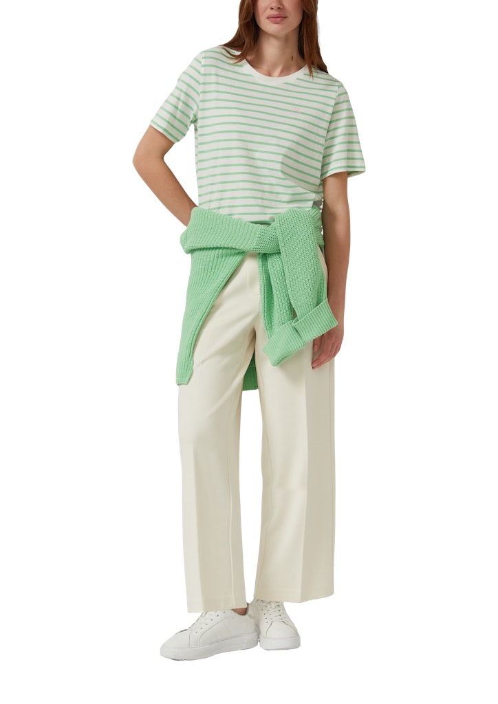 s.Oliver - Strukturierte Culotte mit Elastikbund - Farbe: Helles Beige