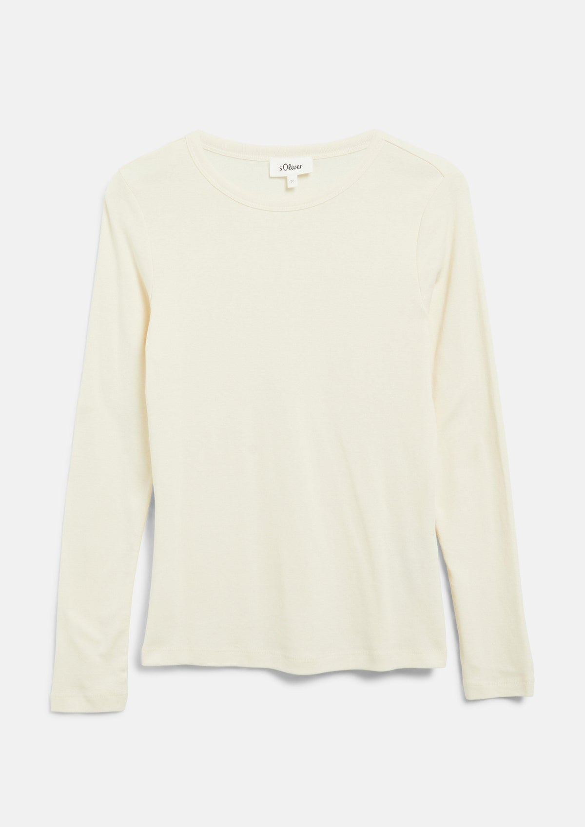 s.Oliver - Longsleeve im Slim Fit - Farbe: Gelb gelb