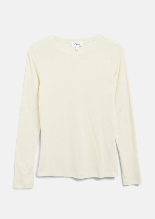 s.Oliver - Longsleeve im Slim Fit - Farbe: Gelb gelb